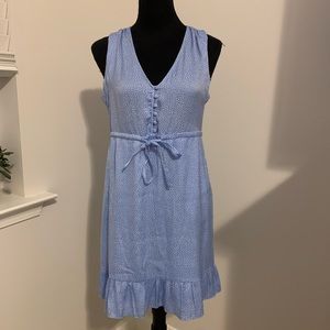 Blue polka dot dress